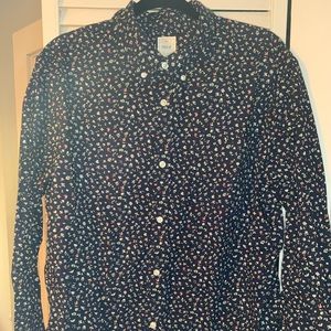 Gap Lived In floral button down shirt